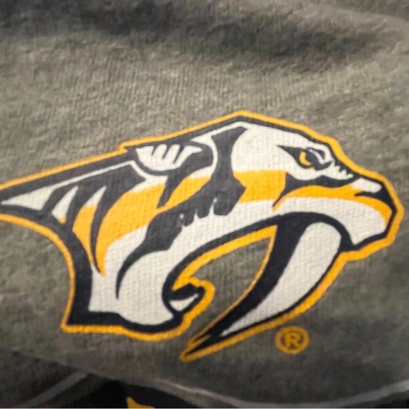 NHL Nashville Predators Gray Lightweight Gray Blue LS Men’s Hoodie Size S New! - Picture 6 of 8